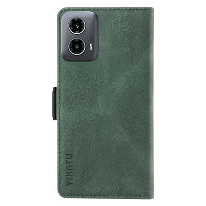 YIKATU YK-005 For Motorola Moto G34 5G Case Card Slot Skin-Touch Leather Magnetic Clasp Phone Cover