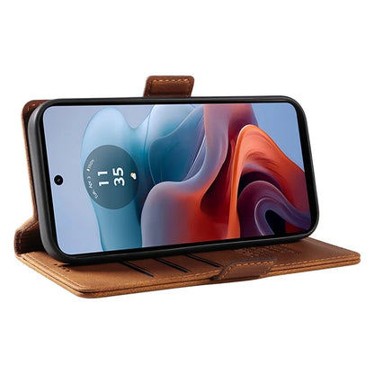 YIKATU YK-005 For Motorola Moto G34 5G Case Card Slot Skin-Touch Leather Magnetic Clasp Phone Cover