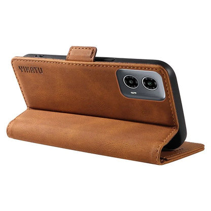 YIKATU YK-005 For Motorola Moto G34 5G Case Card Slot Skin-Touch Leather Magnetic Clasp Phone Cover