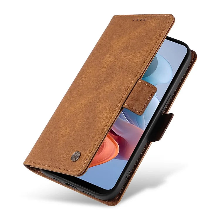 YIKATU YK-005 For Motorola Moto G34 5G Case Card Slot Skin-Touch Leather Magnetic Clasp Phone Cover
