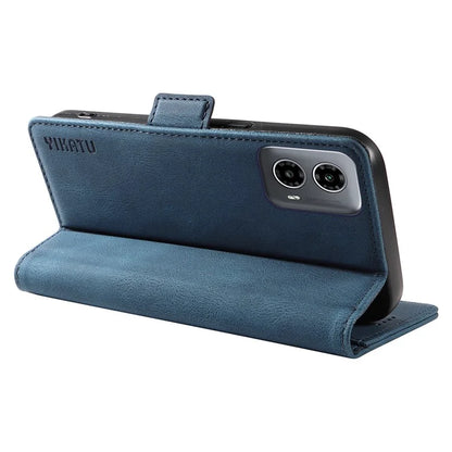 YIKATU YK-005 For Motorola Moto G34 5G Case Card Slot Skin-Touch Leather Magnetic Clasp Phone Cover