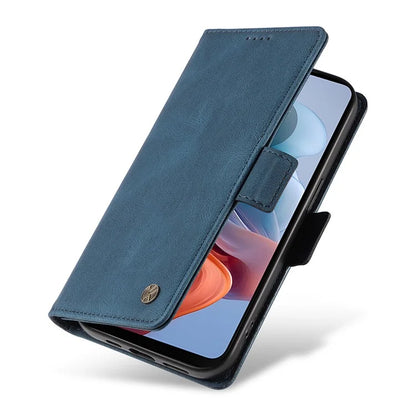 YIKATU YK-005 For Motorola Moto G34 5G Case Card Slot Skin-Touch Leather Magnetic Clasp Phone Cover