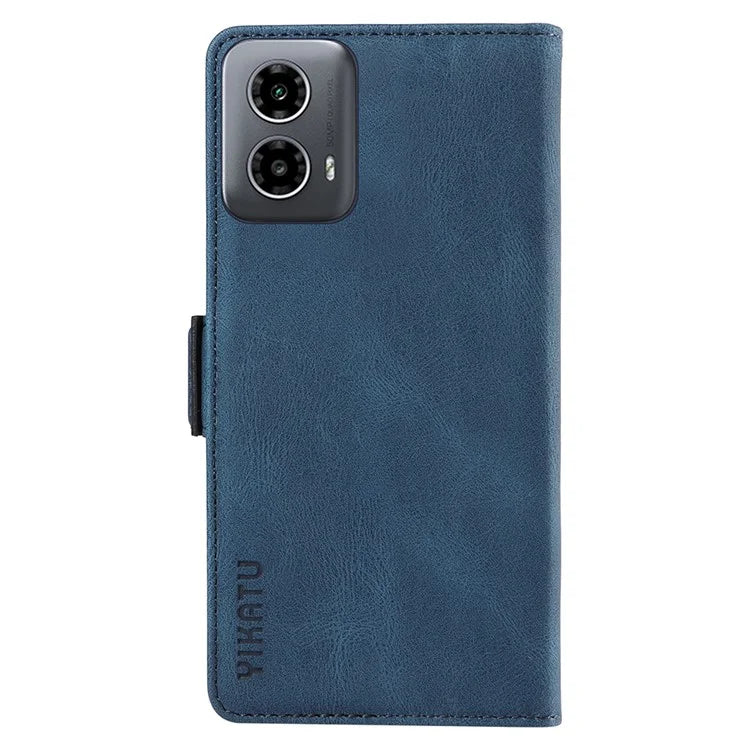 YIKATU YK-005 For Motorola Moto G34 5G Case Card Slot Skin-Touch Leather Magnetic Clasp Phone Cover