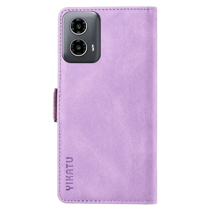 YIKATU YK-005 For Motorola Moto G34 5G Case Card Slot Skin-Touch Leather Magnetic Clasp Phone Cover