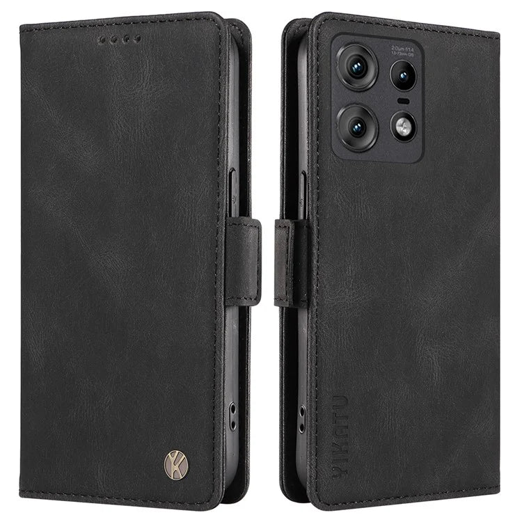 YIKATU YK-005 For Motorola Edge 50 Pro 5G Case Card Slot Skin-Touch Leather Flip Phone Cover