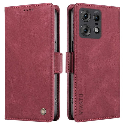 YIKATU YK-005 For Motorola Edge 50 Pro 5G Case Card Slot Skin-Touch Leather Flip Phone Cover