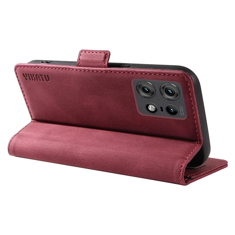 YIKATU YK-005 For Motorola Edge 50 Pro 5G Case Card Slot Skin-Touch Leather Flip Phone Cover