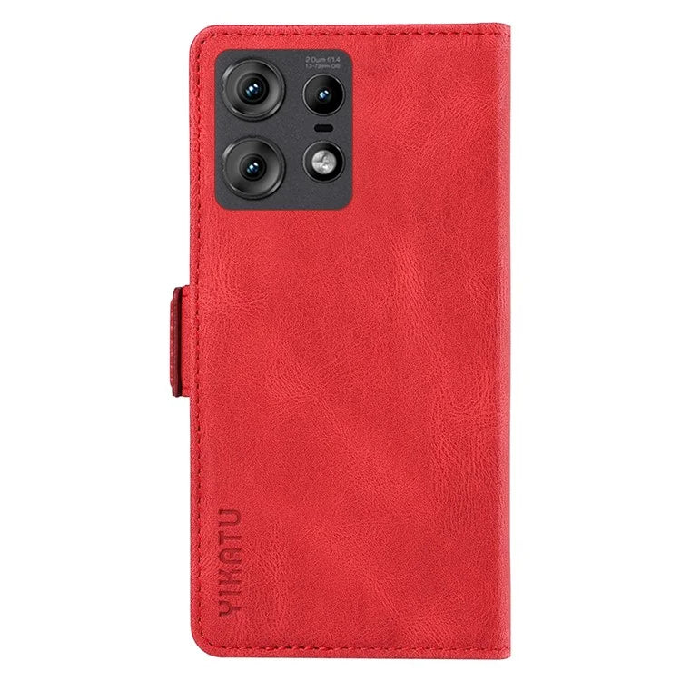 YIKATU YK-005 For Motorola Edge 50 Pro 5G Case Card Slot Skin-Touch Leather Flip Phone Cover