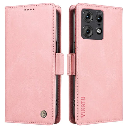 YIKATU YK-005 For Motorola Edge 50 Pro 5G Case Card Slot Skin-Touch Leather Flip Phone Cover