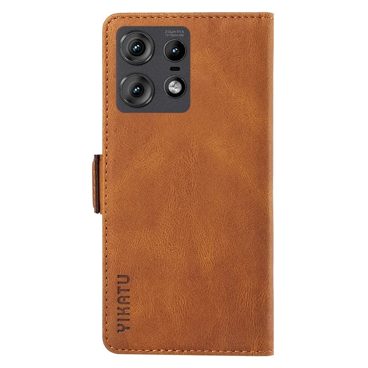 YIKATU YK-005 For Motorola Edge 50 Pro 5G Case Card Slot Skin-Touch Leather Flip Phone Cover