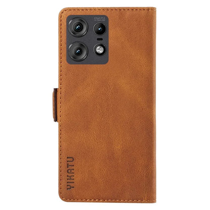 YIKATU YK-005 For Motorola Edge 50 Pro 5G Case Card Slot Skin-Touch Leather Flip Phone Cover