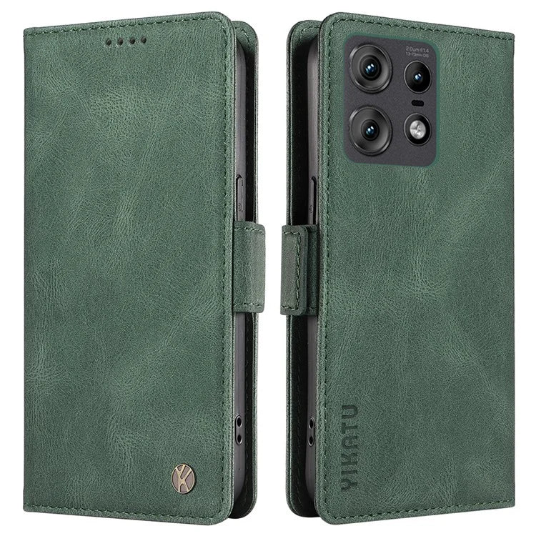 YIKATU YK-005 For Motorola Edge 50 Pro 5G Case Card Slot Skin-Touch Leather Flip Phone Cover