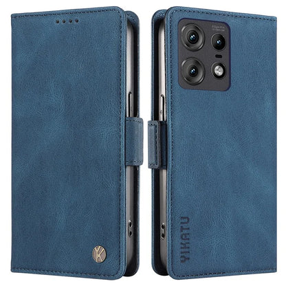 YIKATU YK-005 For Motorola Edge 50 Pro 5G Case Card Slot Skin-Touch Leather Flip Phone Cover
