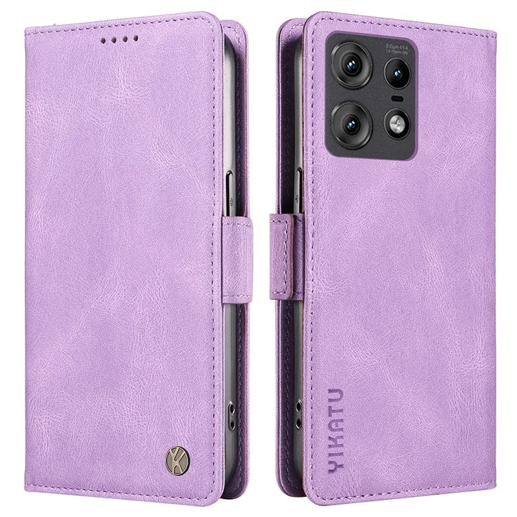 YIKATU YK-005 For Motorola Edge 50 Pro 5G Case Card Slot Skin-Touch Leather Flip Phone Cover