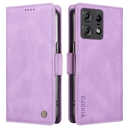 YIKATU YK-005 For Motorola Edge 50 Pro 5G Case Card Slot Skin-Touch Leather Flip Phone Cover