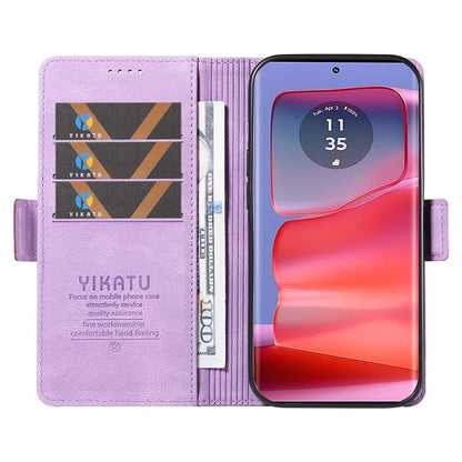 YIKATU YK-005 For Motorola Edge 50 Pro 5G Case Card Slot Skin-Touch Leather Flip Phone Cover