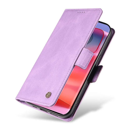 YIKATU YK-005 For Motorola Edge 50 Pro 5G Case Card Slot Skin-Touch Leather Flip Phone Cover