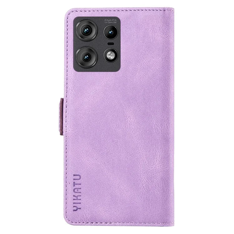 YIKATU YK-005 For Motorola Edge 50 Pro 5G Case Card Slot Skin-Touch Leather Flip Phone Cover