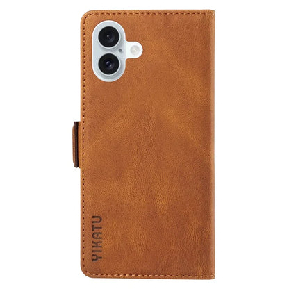 YIKATU YK-005 For iPhone 16 Plus Case Wallet Leather Phone Cover
