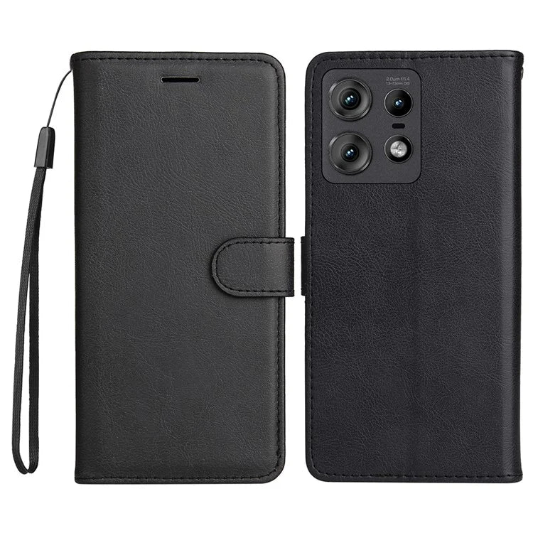KT Leather Series-2 for Motorola Edge 50 Pro 5G Shockproof Case Solid Color Leather Phone Cover