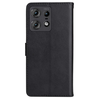 KT Leather Series-2 for Motorola Edge 50 Pro 5G Shockproof Case Solid Color Leather Phone Cover