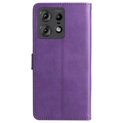 KT Leather Series-2 for Motorola Edge 50 Pro 5G Shockproof Case Solid Color Leather Phone Cover
