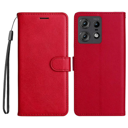 KT Leather Series-2 for Motorola Edge 50 Pro 5G Shockproof Case Solid Color Leather Phone Cover