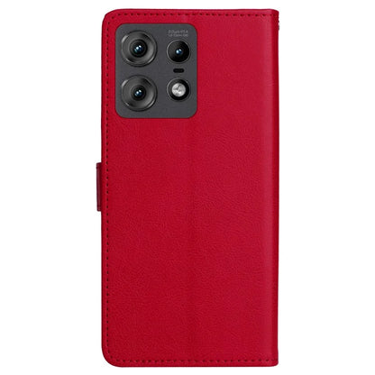 KT Leather Series-2 for Motorola Edge 50 Pro 5G Shockproof Case Solid Color Leather Phone Cover