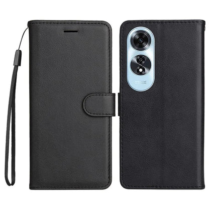 KT Leather Series-2 for Oppo A60 4G Leather Case Solid Color Shockproof Phone Cover