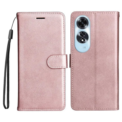 KT Leather Series-2 for Oppo A60 4G Leather Case Solid Color Shockproof Phone Cover