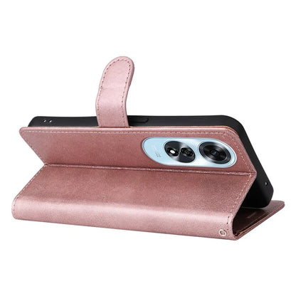 KT Leather Series-2 for Oppo A60 4G Leather Case Solid Color Shockproof Phone Cover