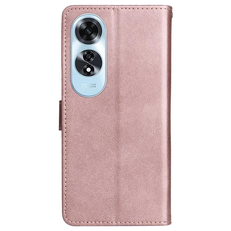 KT Leather Series-2 for Oppo A60 4G Leather Case Solid Color Shockproof Phone Cover