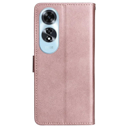 KT Leather Series-2 for Oppo A60 4G Leather Case Solid Color Shockproof Phone Cover
