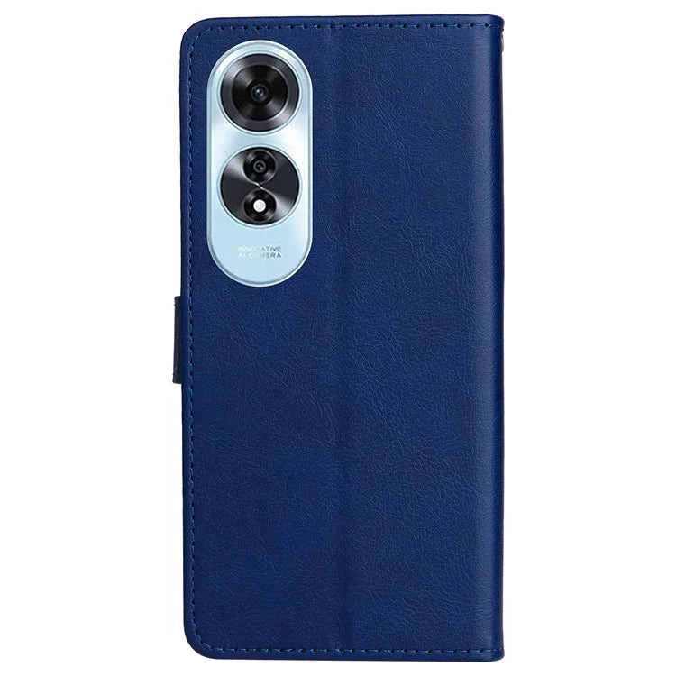 KT Leather Series-2 for Oppo A60 4G Leather Case Solid Color Shockproof Phone Cover