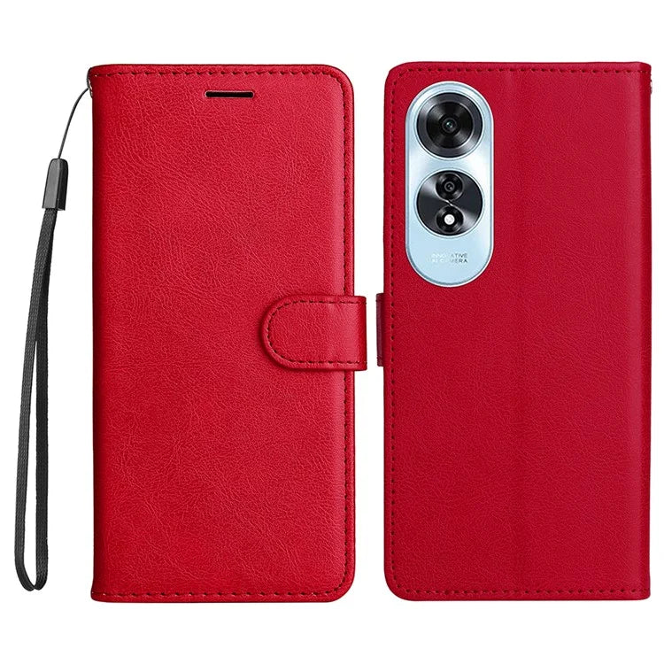 KT Leather Series-2 for Oppo A60 4G Leather Case Solid Color Shockproof Phone Cover