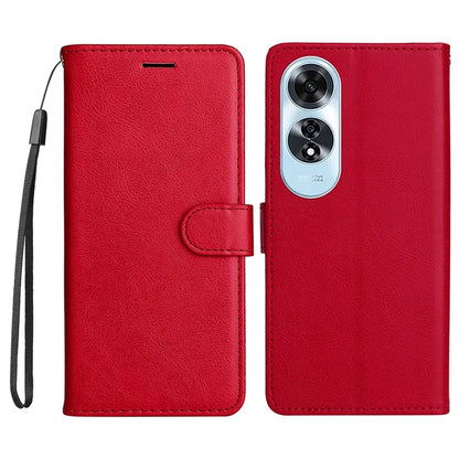 KT Leather Series-2 for Oppo A60 4G Leather Case Solid Color Shockproof Phone Cover