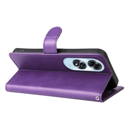 KT Leather Series-2 for Oppo A60 4G Leather Case Solid Color Shockproof Phone Cover