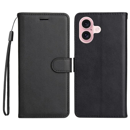 KT Leather Series-2 for iPhone 16 Case Card Slots Wallet Phone Leather Cover