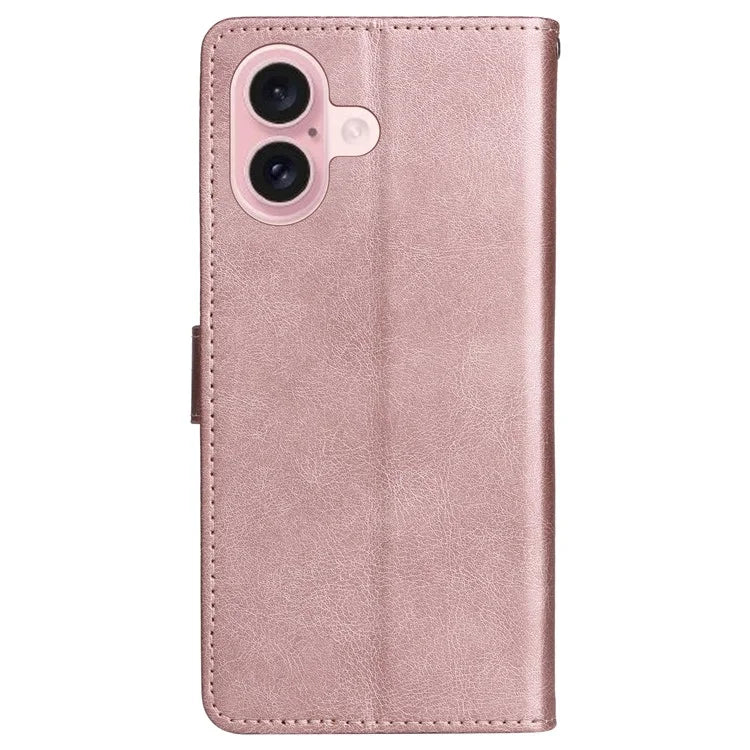 KT Leather Series-2 for iPhone 16 Case Card Slots Wallet Phone Leather Cover