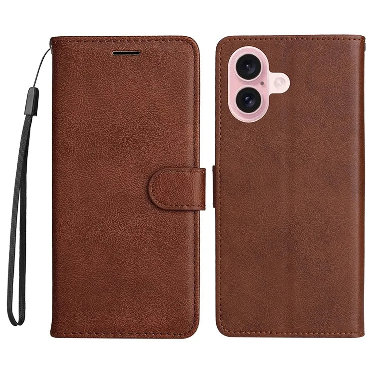 KT Leather Series-2 for iPhone 16 Case Card Slots Wallet Phone Leather Cover