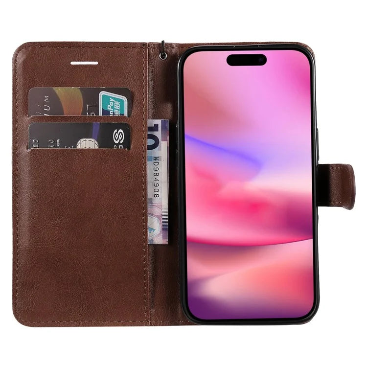 KT Leather Series-2 for iPhone 16 Case Card Slots Wallet Phone Leather Cover