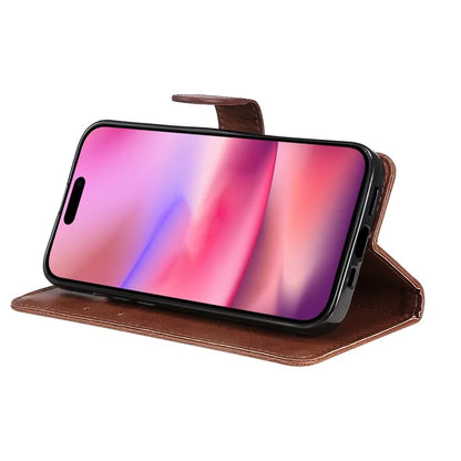 KT Leather Series-2 for iPhone 16 Case Card Slots Wallet Phone Leather Cover
