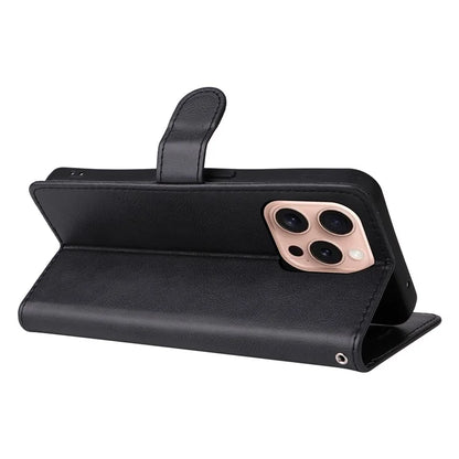 KT Leather Series-2 for iPhone 16 Pro Protective Case Solid Color Leather Phone Cover
