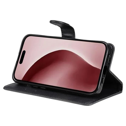 KT Leather Series-2 for iPhone 16 Pro Protective Case Solid Color Leather Phone Cover