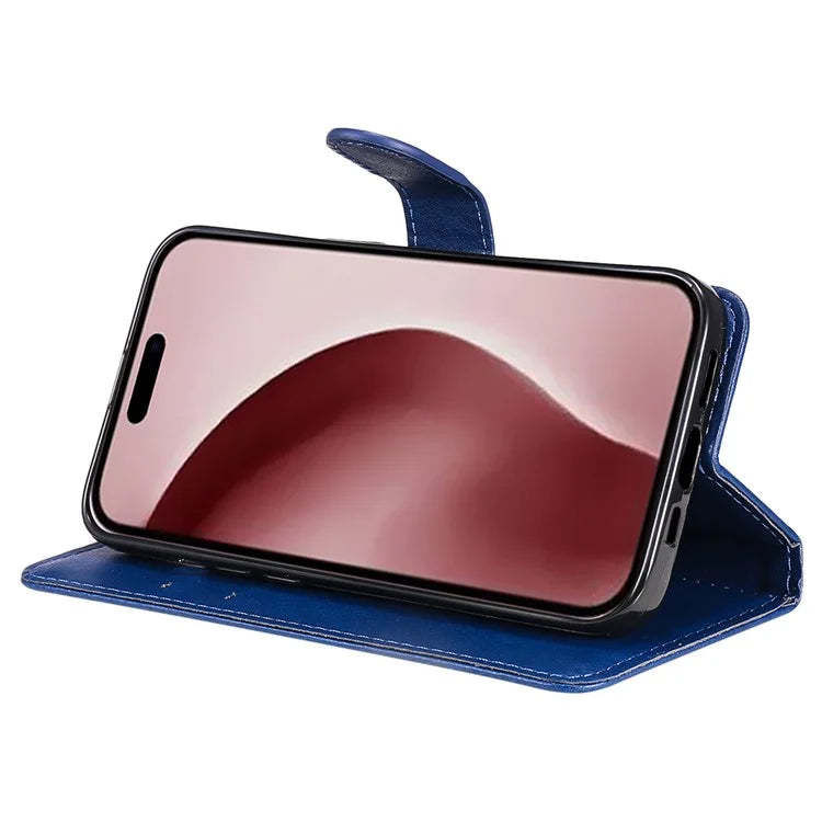 KT Leather Series-2 for iPhone 16 Pro Protective Case Solid Color Leather Phone Cover