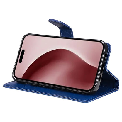 KT Leather Series-2 for iPhone 16 Pro Protective Case Solid Color Leather Phone Cover
