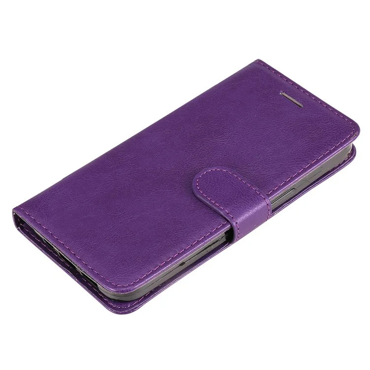 KT Leather Series-2 for iPhone 16 Pro Protective Case Solid Color Leather Phone Cover