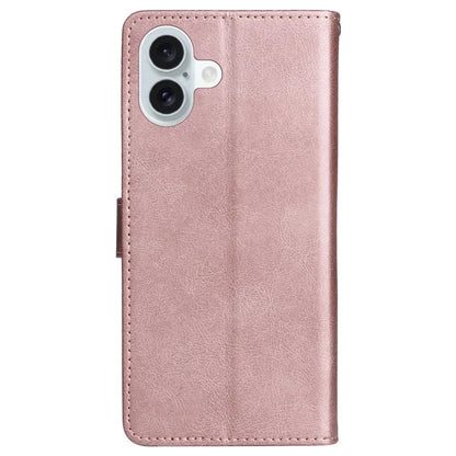 KT Leather Series-2 for iPhone 16 Plus Leather Case with Hand Strap Solid Color Phone Cover