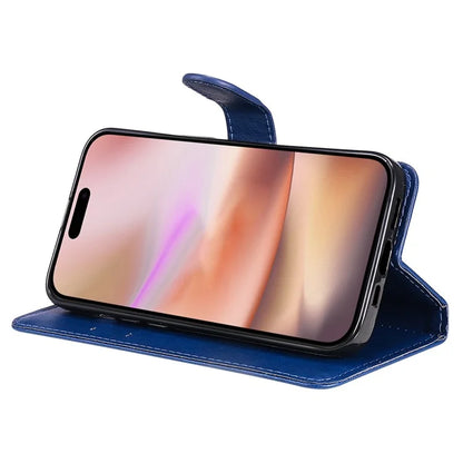KT Leather Series-2 for iPhone 16 Plus Leather Case with Hand Strap Solid Color Phone Cover