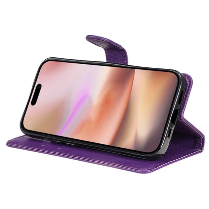 KT Leather Series-2 for iPhone 16 Plus Leather Case with Hand Strap Solid Color Phone Cover